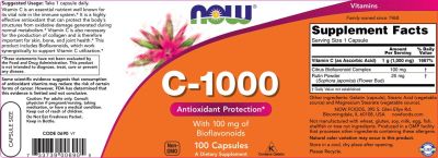 NOW Foods Vitamin C-1000 / with Bioflavonoids [100 капсули, 100 Дози]