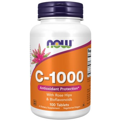 NOW Foods Vitamin C-1000 / with Rose Hips + Bioflavonoids [100 Таблетки]