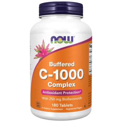 NOW Foods Vitamin C-1000 Complex - Buffered with 250 mg Bioflavonoids [180 Таблетки, 180 Дози]