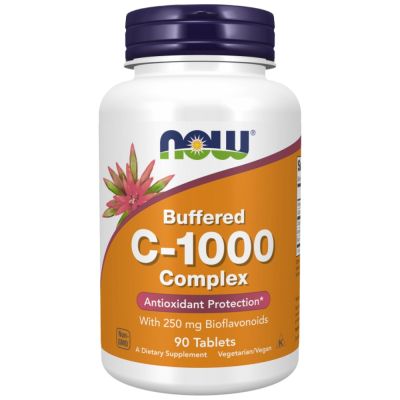 NOW Foods Vitamin C-1000 Complex - Buffered with 250 mg Bioflavonoids [90 Таблетки, 90 Дози]