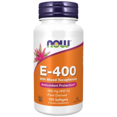 NOW Foods Vitamin E-400 IU MT [100 Гел капсули]