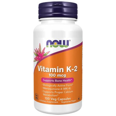 NOW Foods Vitamin K-2 100 mcg [100 капсули, 100 Дози]