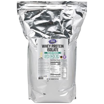 NOW Foods Whey Protein Isolate [4536 грама, 138 Дози]- Dutch Chocolate