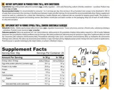 Hero.Lab Egg Protein | with 83% Protein & Lactose Free [750 грама, 25 Дози]