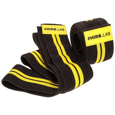 Hero.Lab Knee Wrap - Rubber Logo | Black & Yellow