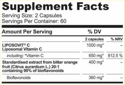 Hero.Lab Vitamin C Liposovit® | Liposomal Vitamin C 650 mg [60 капсули, 30 Дози]