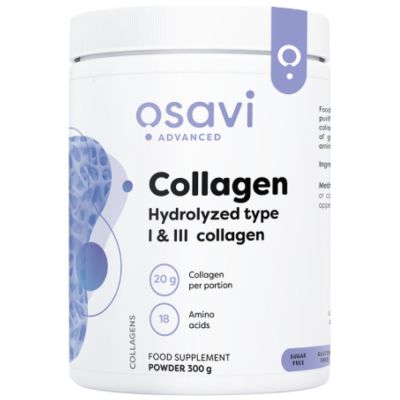 Osavi Collagen Hydrolyzed Peptides | Type I & III [300 грама, 15 Дози]