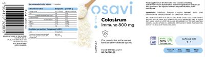 Osavi Colostrum Immuno 800 mg [60 капсули, 30 Дози]