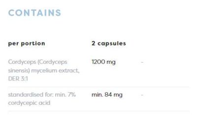Osavi Cordyceps 1200 mg [60 капсули, 30 Дози]