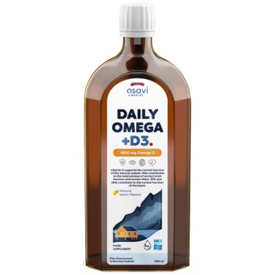 Osavi Daily Omega + D3 Liquid | Natural Lemon Flavored [500 мл, 100 Дози]