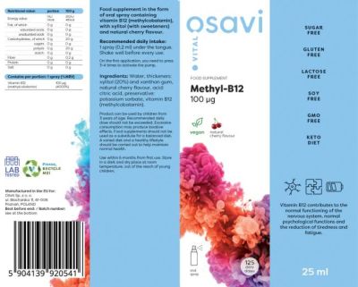 Osavi Methyl B-12 Oral Spray / 100 mcg per Spray [25 мл]