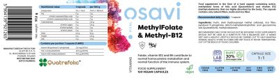 Osavi MethylFolate & Methyl-B12 | with Quatrefolic® [120 капсули, 120 Дози]
