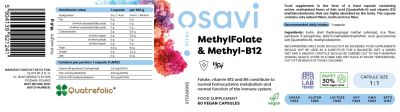 Osavi MethylFolate & Methyl-B12 | with Quatrefolic® [60 капсули, 60 Дози]