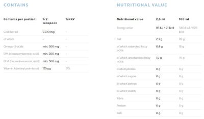 Osavi Norwegian Cod Liver Oil Kids | Lemon Flavored Liquid Omega [500 мл, 200 Дози]