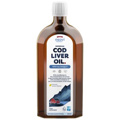 Osavi Norwegian Cod Liver Oil | Different Flavors Liquid Omega [500 мл, 100 Дози]