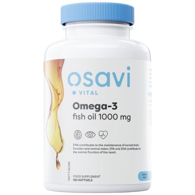 Osavi Omega 3 Fish Oil 1000 mg | Molecularly Distilled [120 Гел капсули, 60 Дози]