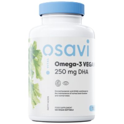 Osavi Omega-3 Vegan | 250 mg DHA [120 Гел капсули, 120 Дози]