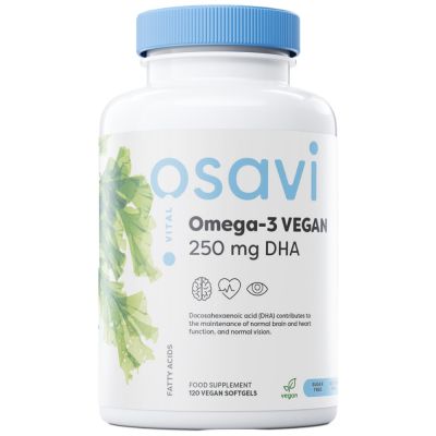 Osavi Omega-3 Vegan | 250 mg DHA [60 Гел капсули, 60 Дози]