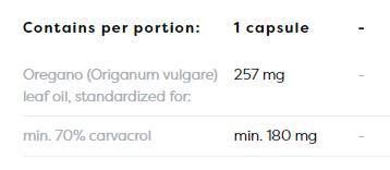 Osavi Oregano Oil 257 mg | 70% Carvacrol [120 капсули, 120 Дози]