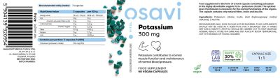 Osavi Potassium Citrate 300 mg [90 капсули, 30 Дози]