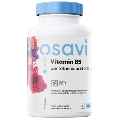 Osavi Vitamin B5 | Pantothenic Acid 200 mg [180 капсули, 180 Дози]