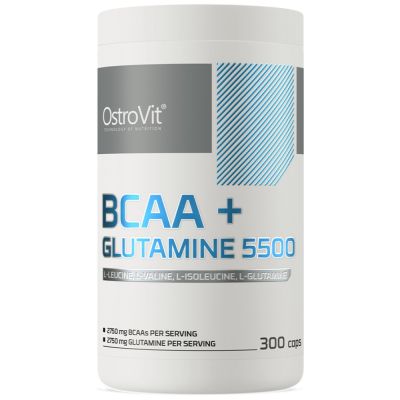 OstroVit BCAA + Glutamine 5500 mg [300 капсули, 60 Дози]