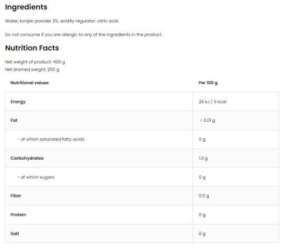 OstroVit Diet Spaghetti / Keto-Friendly Low-Calorie Konjac Noodles [400 грама]