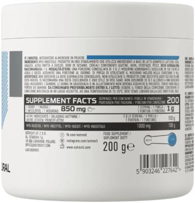 OstroVit Inositol / Myo-Inositol Powder [200 грама, 200 Дози]