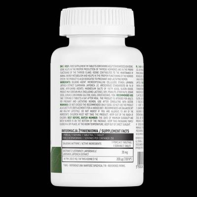 OstroVit Kelp 200 mcg | Natural Iodine Source [250 Таблетки, 250 Дози]