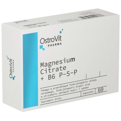 OstroVit Magnesium Citrate + B6 P-5-P Blisters [60 капсули, 60 Дози]