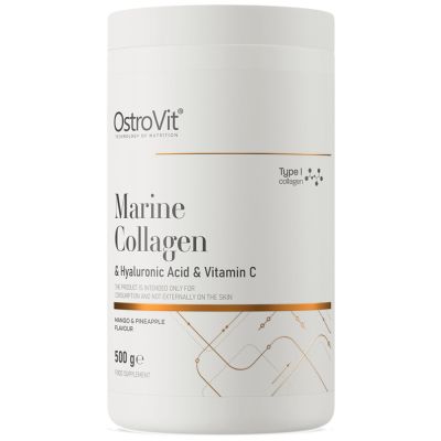 OstroVit Marine Collagen & Hyaluronic Acid Powder | with Vitamin C [500 грама, 100 Дози]