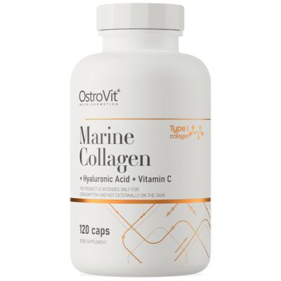 OstroVit Marine Collagen / + Hyaluronic Acid and Vitamin C [120 капсули, 30 Дози]