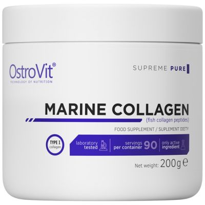 OstroVit Marine Collagen / Hydrolyzed Fish Collagen Powder [200 грама, 74~90 Дози]