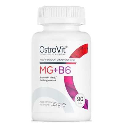 OstroVit Mg + B6 / Magnesium Citrate + B6 [90 Таблетки, 30 Дози]