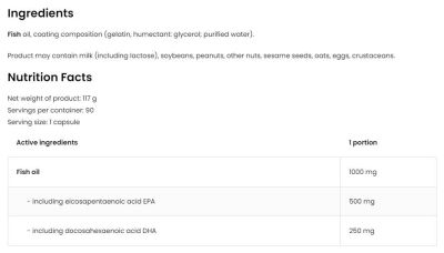 OstroVit Omega 3 Extreme | 75% EPA + DHA [90 Гел капсули, 90 Дози]