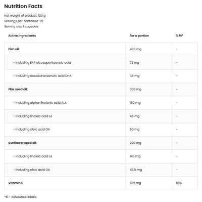 OstroVit Omega 3-6-9 [90 Гел капсули, 90 Дози]
