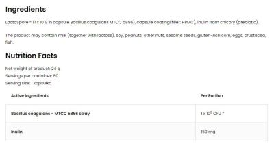 OstroVit PRO-60 BIOTIC LactoSpore® | Probiotic [60 капсули, 60 Дози]