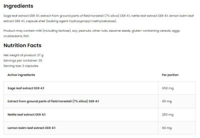 OstroVit Sweat Blocker [90 капсули, 30 Дози]