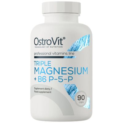 OstroVit Triple Magnesium + B6 P-5-P [90 капсули, 30 Дози]