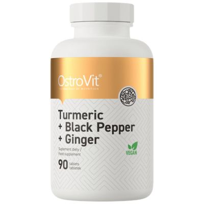 OstroVit Turmeric + Black Pepper + Ginger [90 Таблетки, 90 Дози]