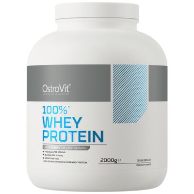 OstroVit Whey Protein | 100% Whey Protein Concentrate + Funnel Pillbox FREE [2000 грама, 66 Дози]