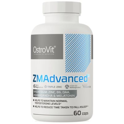 OstroVit ZMAdvanced Caps | DAA, Ashwagandha and Melatonin [60 капсули, 60 Дози]