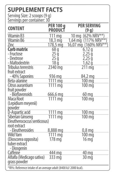 Dorian Yates Nutrition TestoBoost | Testosterone Powder Formula [270 грама, 30 Дози]