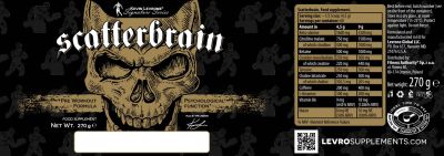 Kevin Levrone Black Line / Scatterbrain / Super Concentrated Pre Workout [270 грама, 60 Дози]
