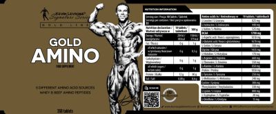 Kevin Levrone Gold Amino | Whey & Beef Amino Peptides [350 Таблетки]