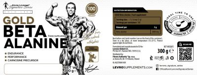 Kevin Levrone Gold Beta-Alanine Powder [300 грама, 100 Дози]