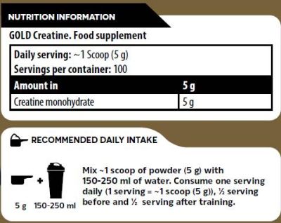 Kevin Levrone Gold Line / Gold Creatine Monohydrate [500 грама, 100 Дози]