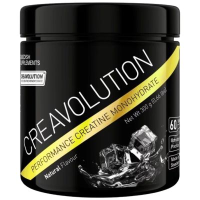 SWEDISH Supplements Creavolution™  | Performance Ultra Micronized Creatine Monohydrate 200 Mesh [300 грама, 60 Дози]