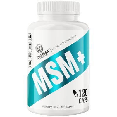 SWEDISH Supplements MSM+ 600 mg | with Vitamin C [120 капсули, 60 Дози]