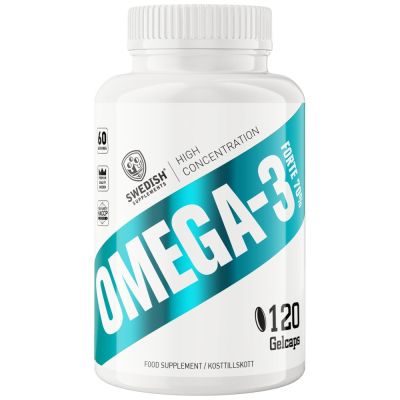 SWEDISH Supplements Omega-3 Forte | with 70% Omega-3 [120 Гел капсули, 120 Дози]
